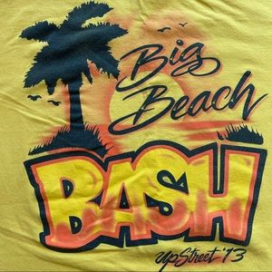 Yellow Big Beach Bash Airbrush Style T-Shirt